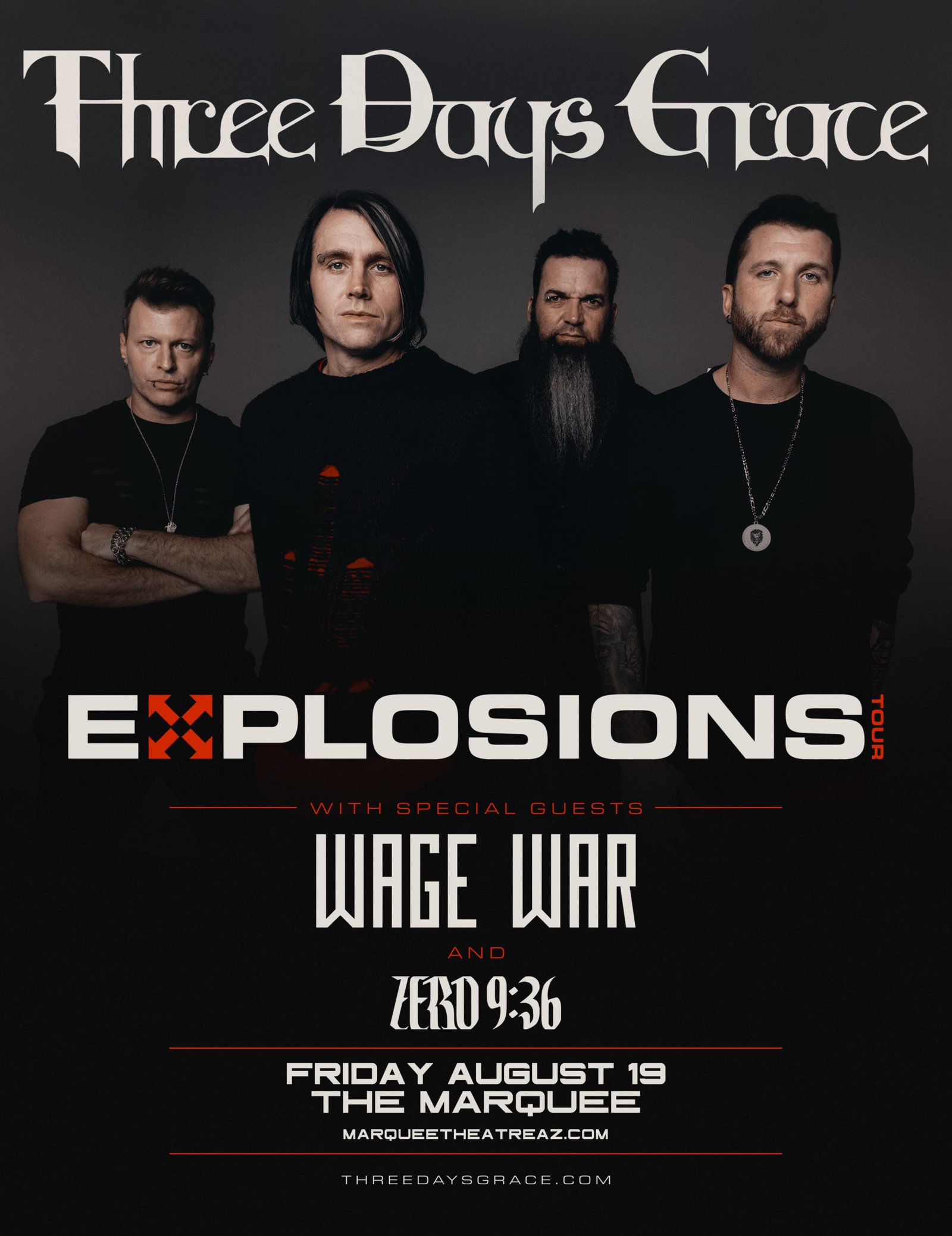 Three Days Grace Explosions Tour Atlas Artist Group