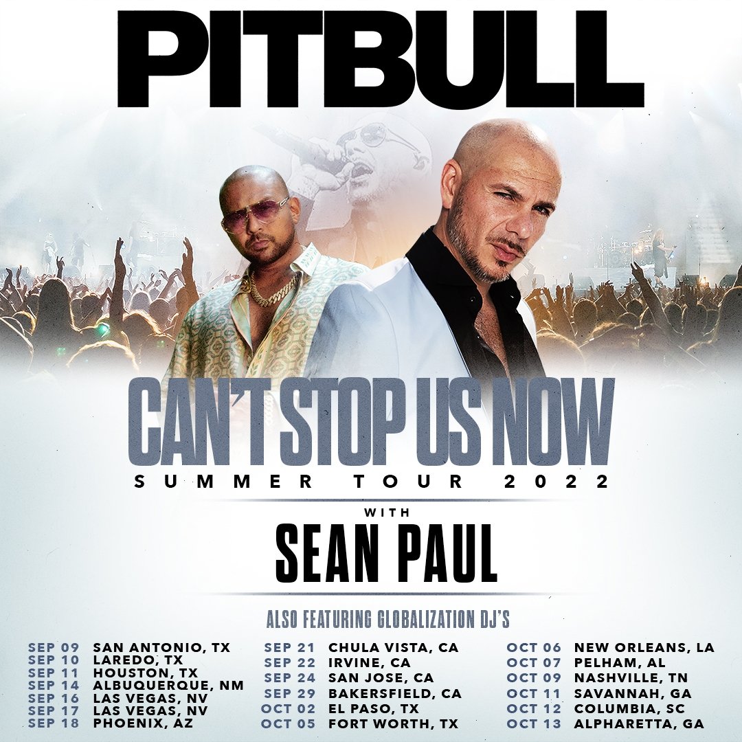 Pitbull Can't Stop Us Now Tour Atlas Artist Group