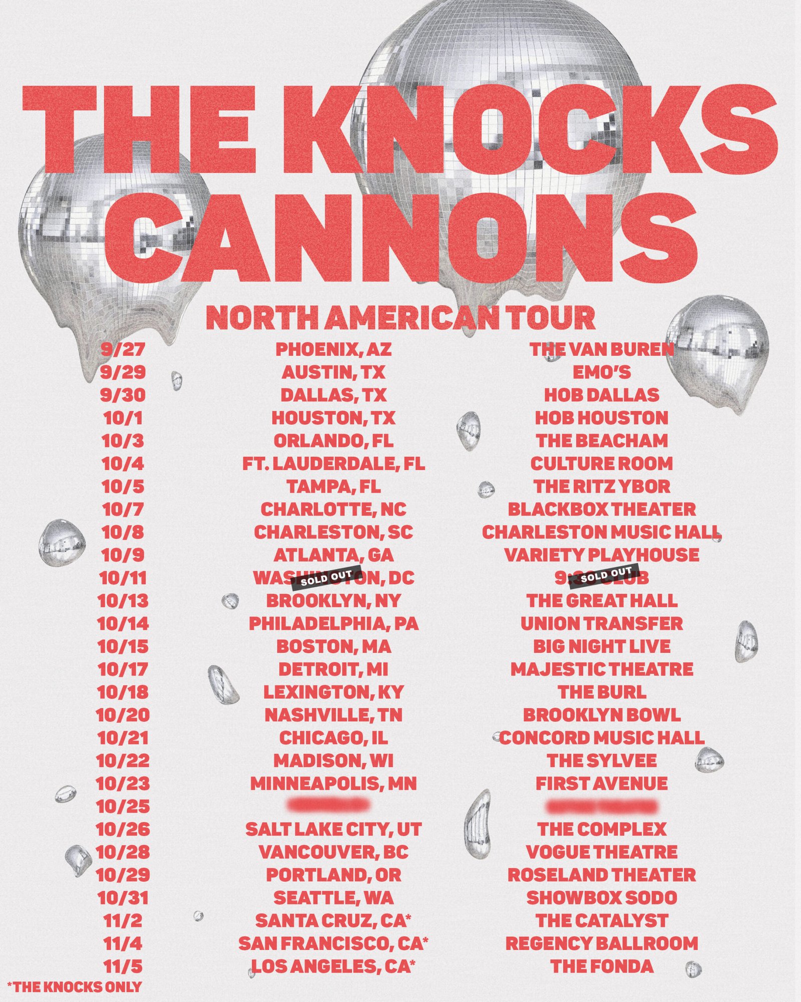 the knocks and cannons tour