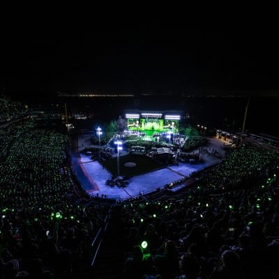 Stray Kids perform at Oracle Park in San Francisco, California on May 28, 2025. (Photo by Chris Tuite)