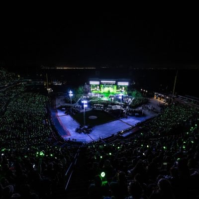 Stray Kids perform at Oracle Park in San Francisco, California on May 28, 2025. (Photo by Chris Tuite)