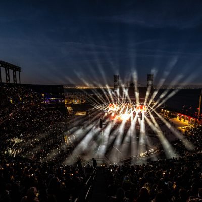 Stray Kids perform at Oracle Park in San Francisco, California on May 28, 2025. (Photo by Chris Tuite)